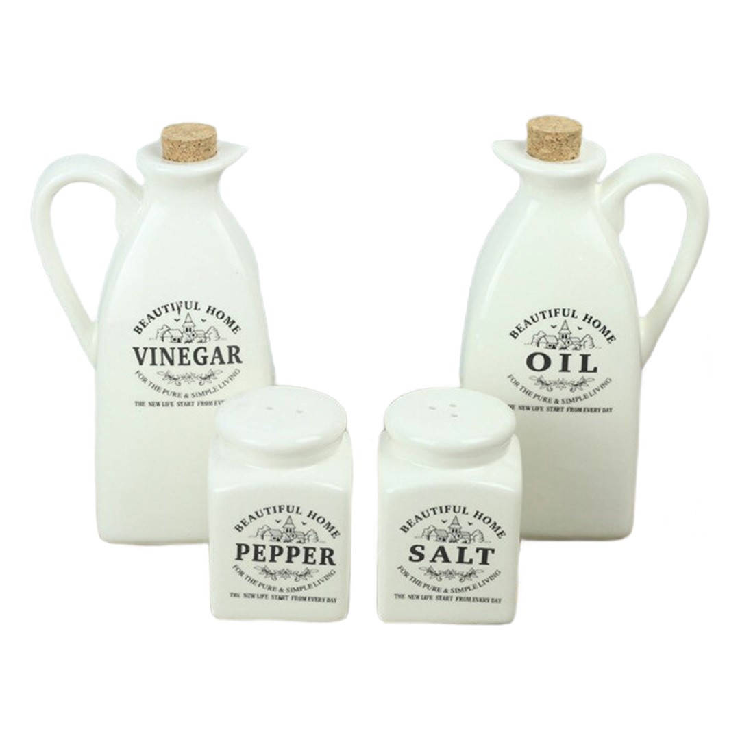 Oil,Venegar,Salt & Pepper
